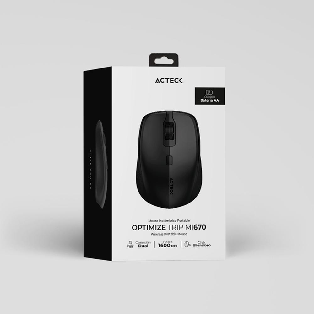Foto 8 pulgar | Mouse Inalámbrico Acteck Mi670 color Negro