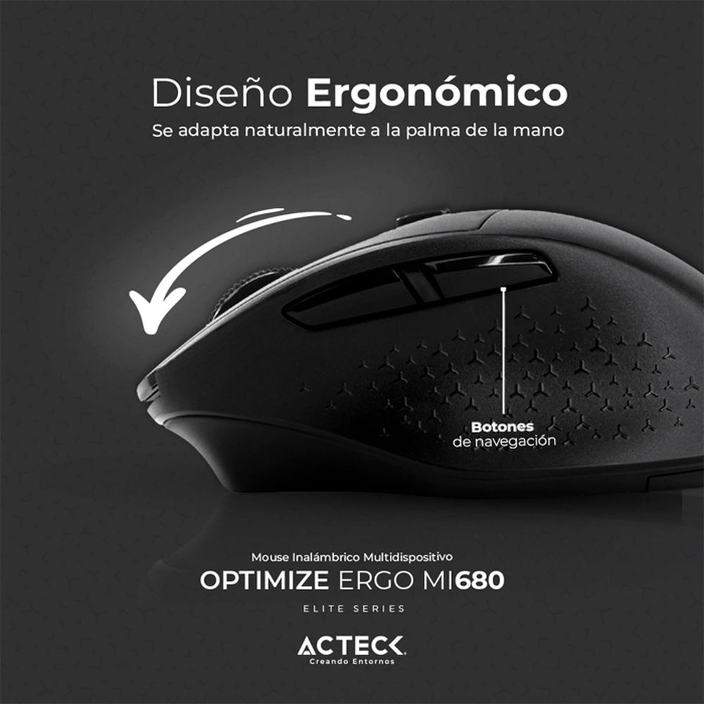Foto 4 pulgar | Mouse Inalámbrico Acteck Mi680 color Negro