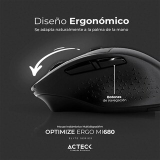 Foto 3 | Mouse Inalámbrico Acteck Mi680 color Negro