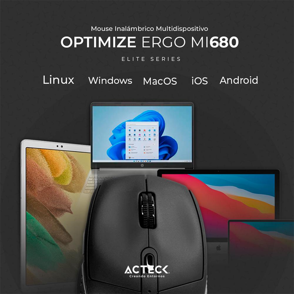 Foto 4 | Mouse Inalámbrico Acteck Mi680 color Negro
