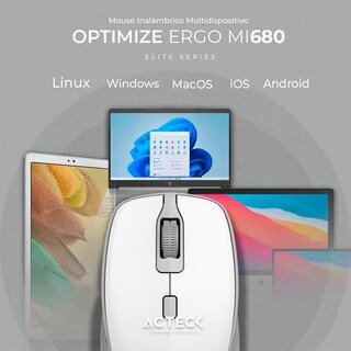Foto 4 | Mouse Inalámbrico Acteck Mi670 color Blanco