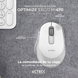 Foto 4 | Mouse Acteck Optimize Ergo Mi470 1600dpi 2 Botones Inalámbrico color Blanco