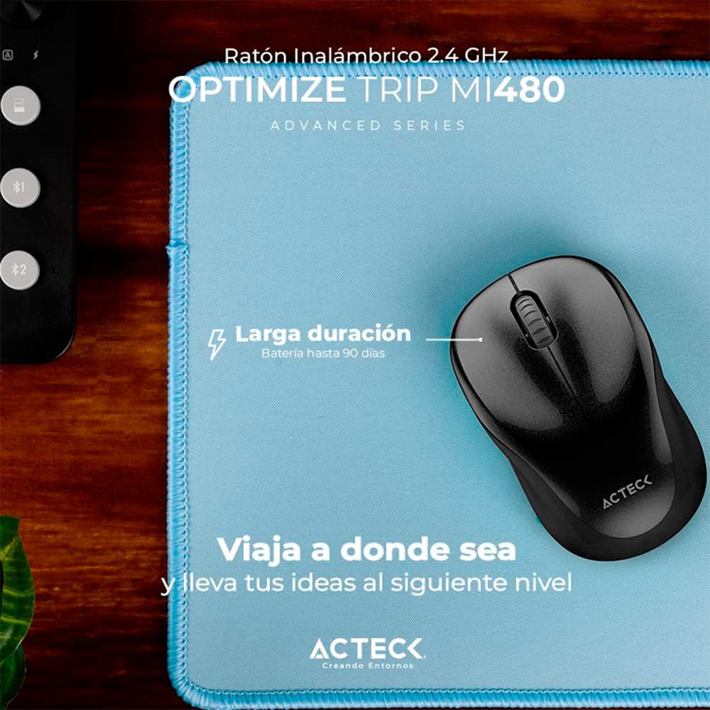 Foto 5 pulgar | Mouse Acteck Optimize Trip Mi480 1600dpi 2 Botones Inalámbrico color Negro