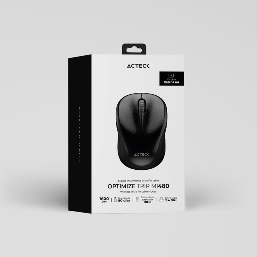 Foto 6 pulgar | Mouse Acteck Optimize Trip Mi480 1600dpi 2 Botones Inalámbrico color Negro