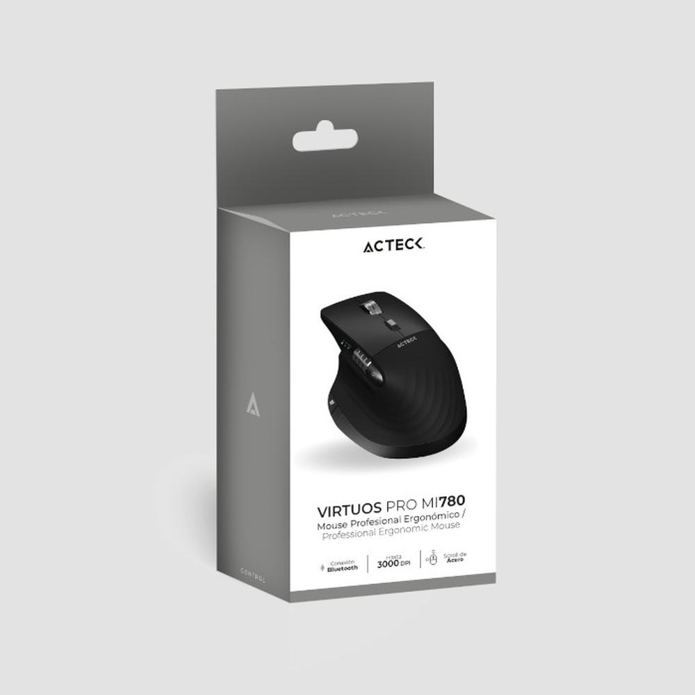 Foto 7 pulgar | Mouse Ergonómico Acteck Virtuos Pro Mi780 3000dpi Inalámbrico 8 Botones color Negro Ac-936187