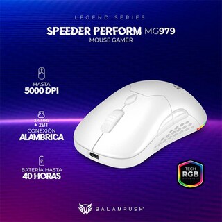 Foto 3 | Mouse Gamer Balam Rush Speeder Perform Mg979 10000dpi Inalambrico Br-936859 Color Blanco