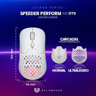 Foto 5 | Mouse Gamer Balam Rush Speeder Perform Mg979 10000dpi Inalambrico Br-936859 Color Blanco