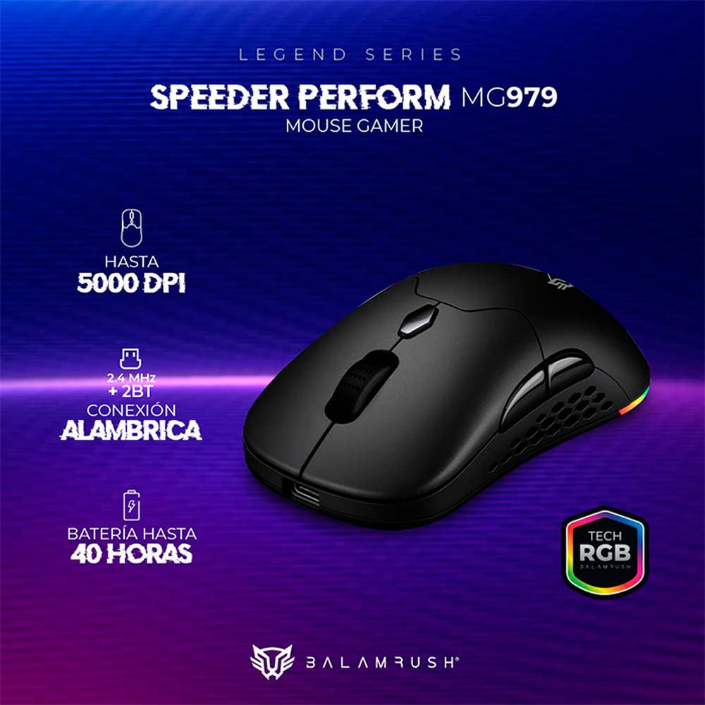 Foto 3 pulgar | Mouse Gamer Inalámbrico Balam Rush BR-936847 Negro MG979 10000dpi