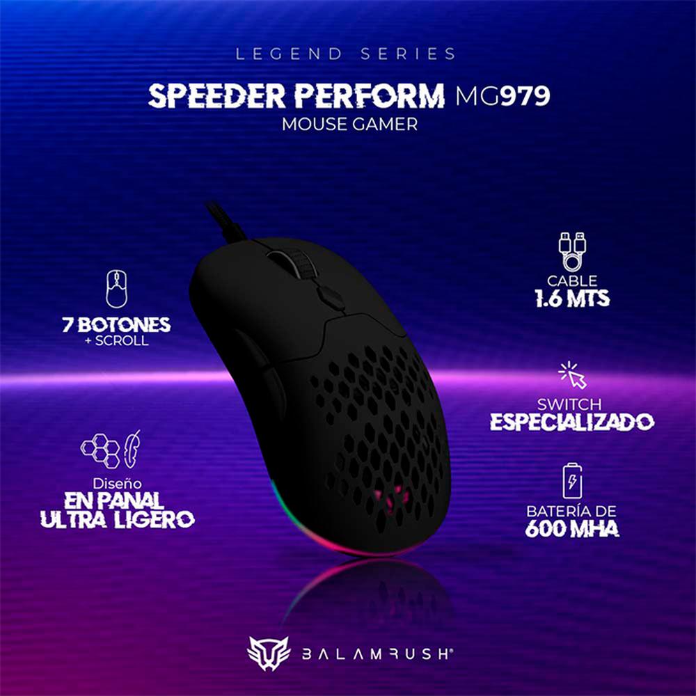 Foto 4 pulgar | Mouse Gamer Inalámbrico Balam Rush BR-936847 Negro MG979 10000dpi