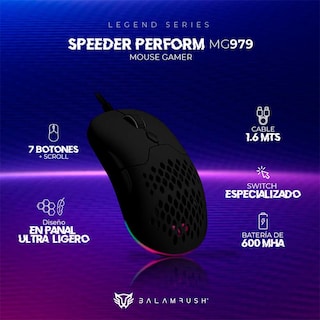 Foto 3 | Mouse Gamer Inalámbrico Balam Rush BR-936847 Negro MG979 10000dpi