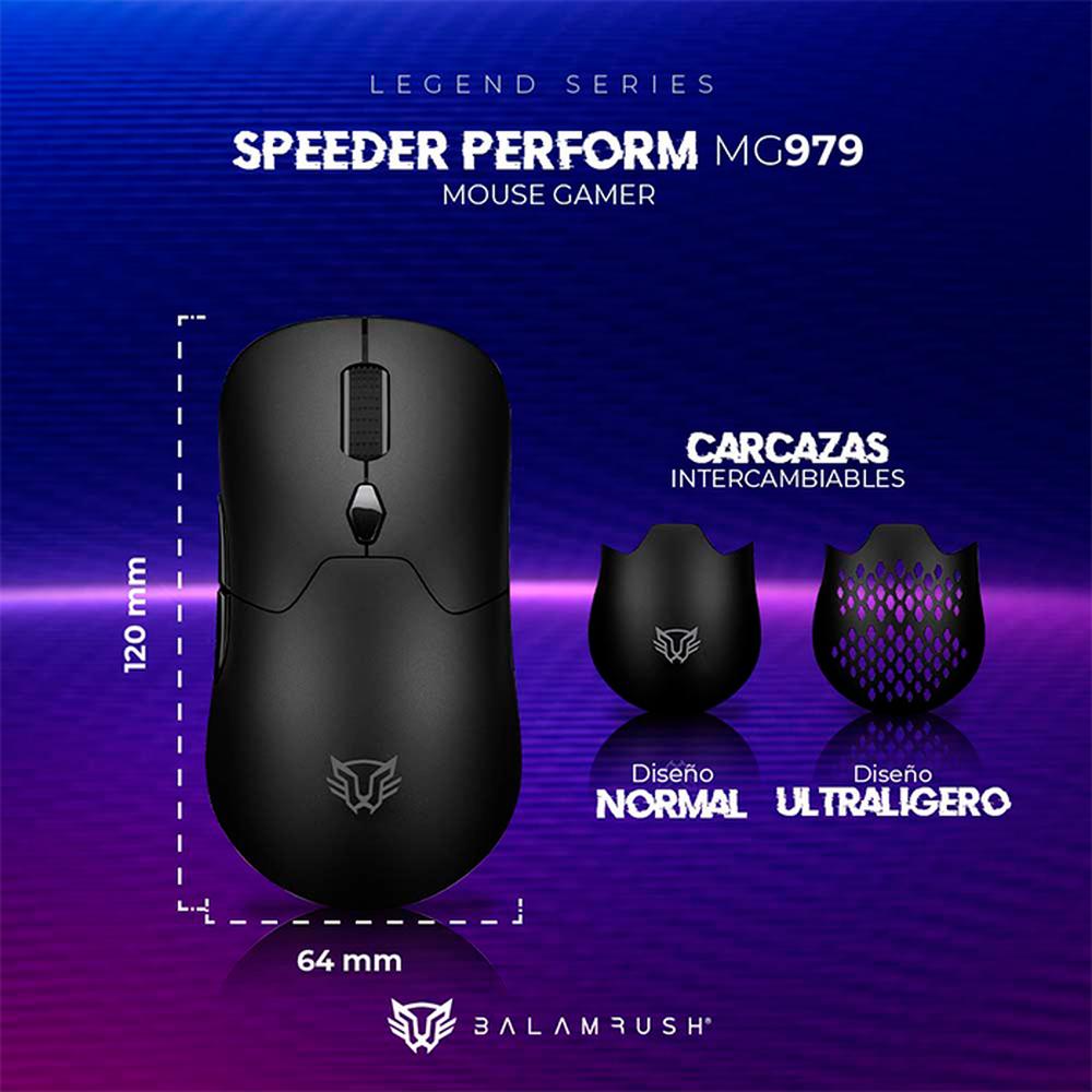 Foto 5 pulgar | Mouse Gamer Inalámbrico Balam Rush BR-936847 Negro MG979 10000dpi