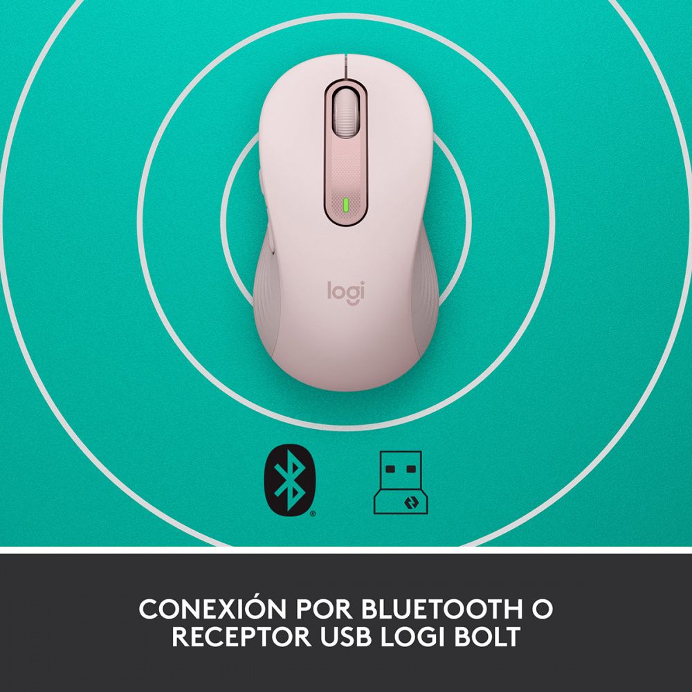 Foto 8 pulgar | Mouse M650  /logitech / Óptico / Inalámbrico / Bluetooth / 2000 Dpi Color Rosa