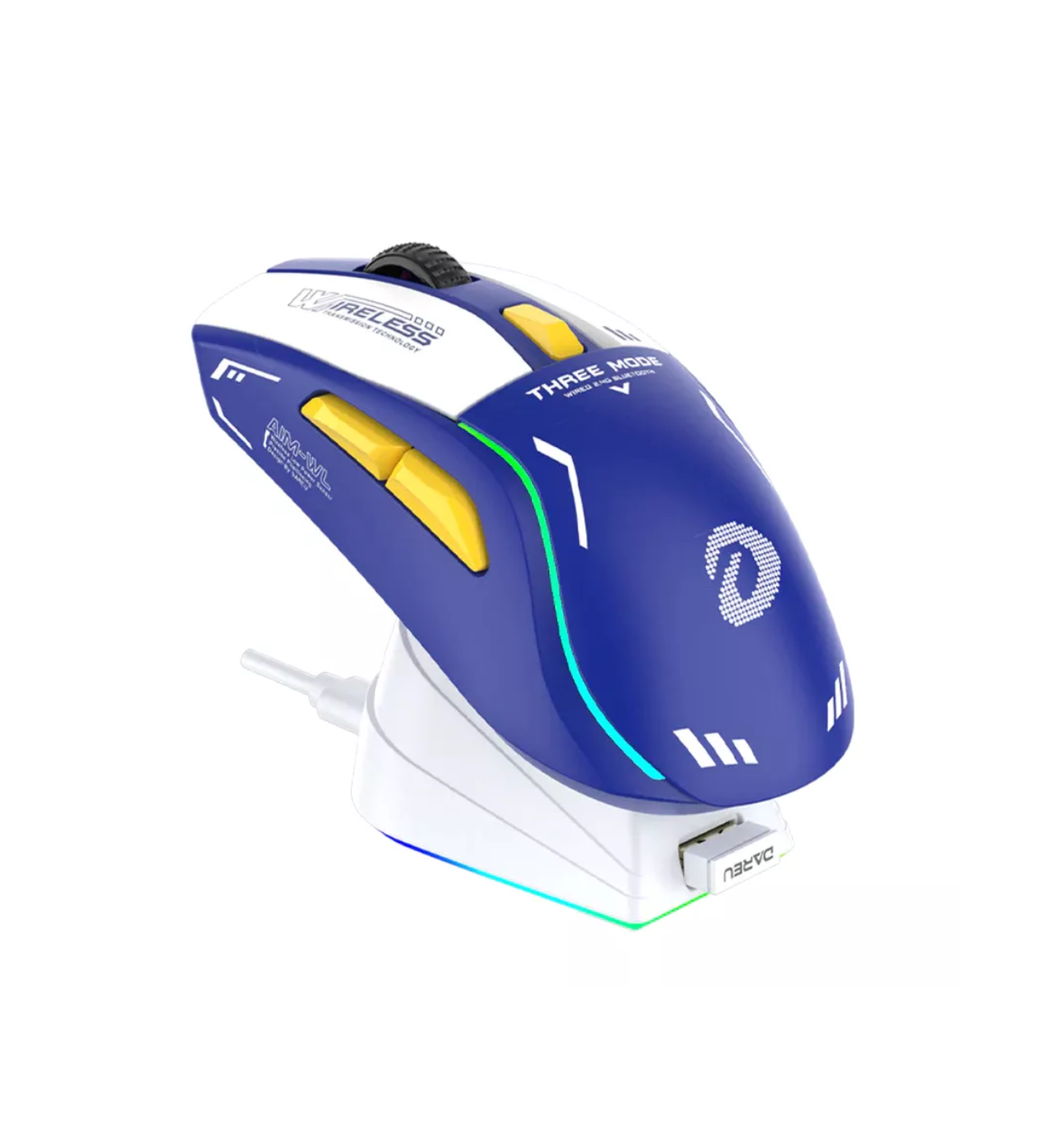 Foto 4 pulgar | Mouse Inalámbrico Dareu Azul Recargable