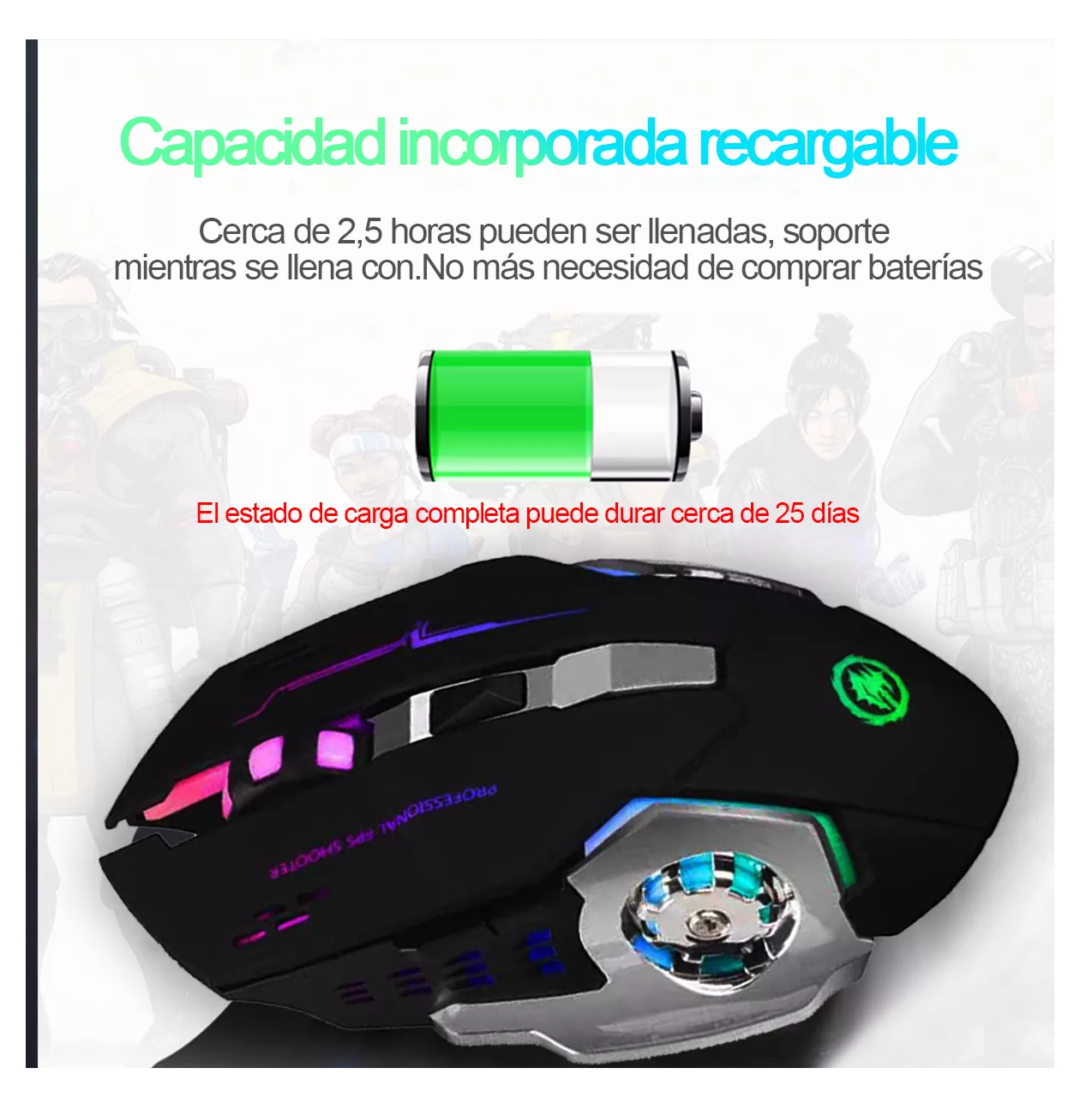 Foto 4 pulgar | Mouse Free Wolf X8 Black