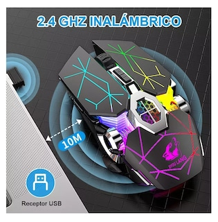 Foto 2 | Mouse Gamer Carga Inalámbrica Free Wolf X13 Star Black