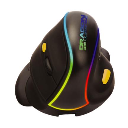 Mouse Nextep Inalámbrico Vertical Recargable/ergonómico 7 Botones 2400 Dpi Rgb Color Negro $769