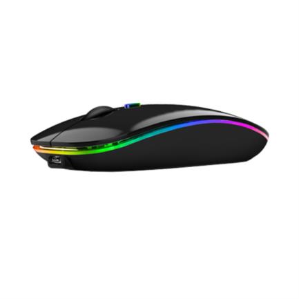 Foto 4 pulgar | Mouse Nextep Inalámbrico Recargable Delgado/silencioso Rgb 1600 Dpi Color Negro