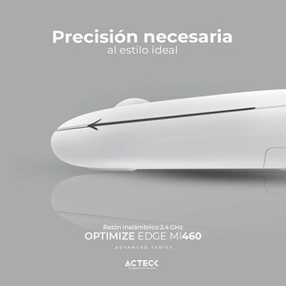 Foto 3 | Mouse Acteck Optimize Edge Mi460 Ultra Delgado 1600dpi 2 Botones Inalambrico Usb 2.4 Ghz Blanco Ac-934114