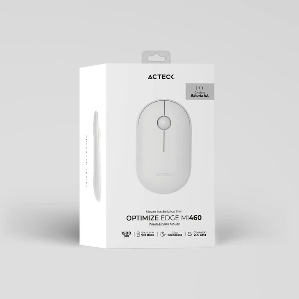 Foto 6 pulgar | Mouse Acteck Optimize Edge Mi460 Ultra Delgado 1600dpi 2 Botones Inalambrico Usb 2.4 Ghz Blanco Ac-934114