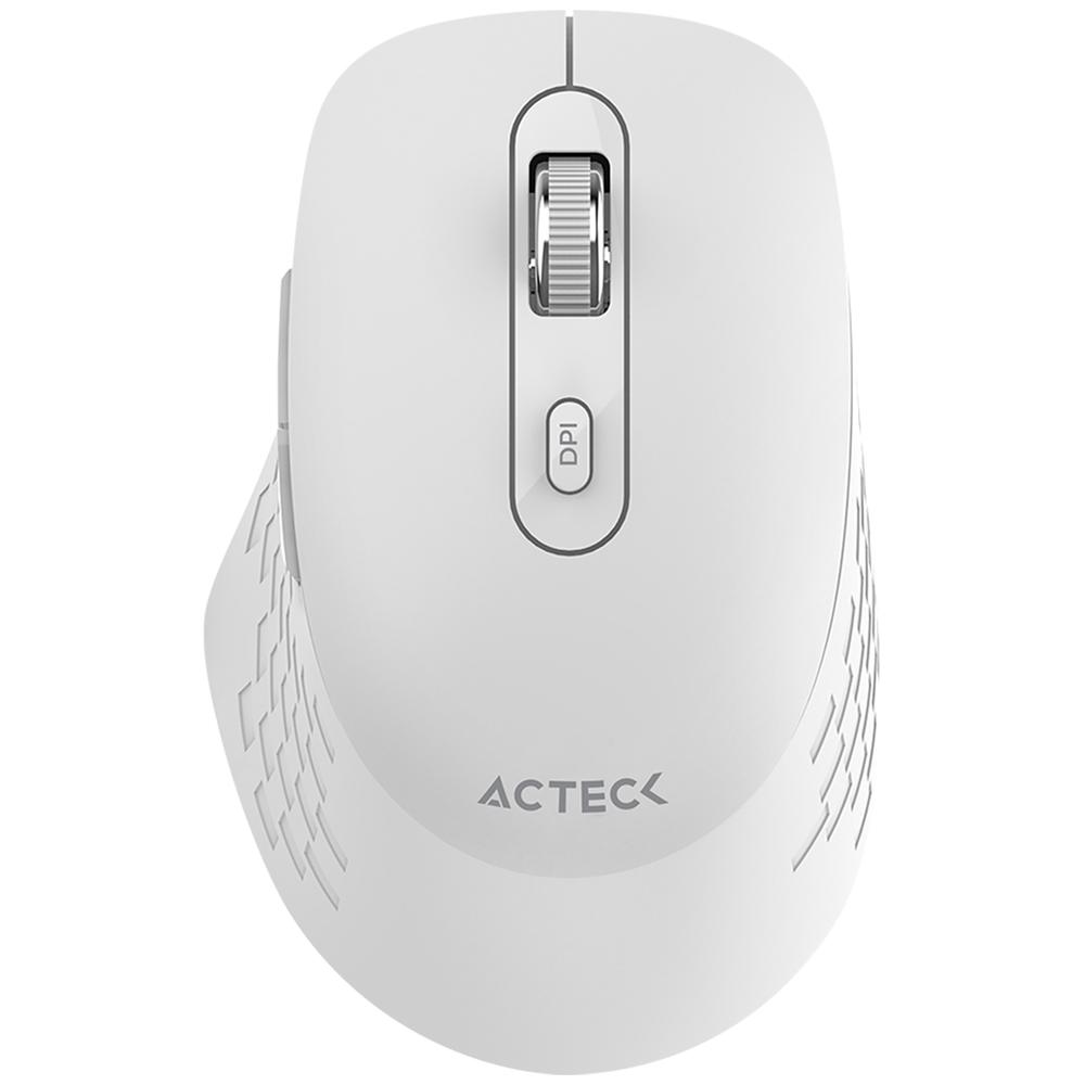 Mouse Acteck Optimize Flow Mi480 Ergonomico 1600dpi 6 Botones Inalambrico Usb 2.4 Ghz Blanco Ac-9398