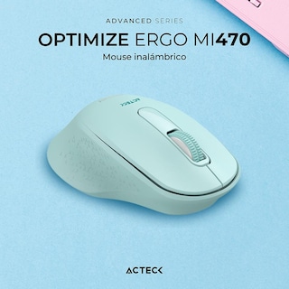 Foto 3 | Mouse Acteck Optimize Ergo Mi470 Ergonomico 1600dpi 2 Botones Inalambrico Usb 2.4 Ghz Tiffany Ac-939