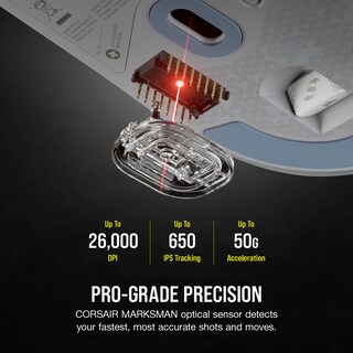 Foto 4 | Ratón Para Juegos Corsair M75 Air Inalámbrico Ultraligero De 26.000 Dpi - Venta Internacional.