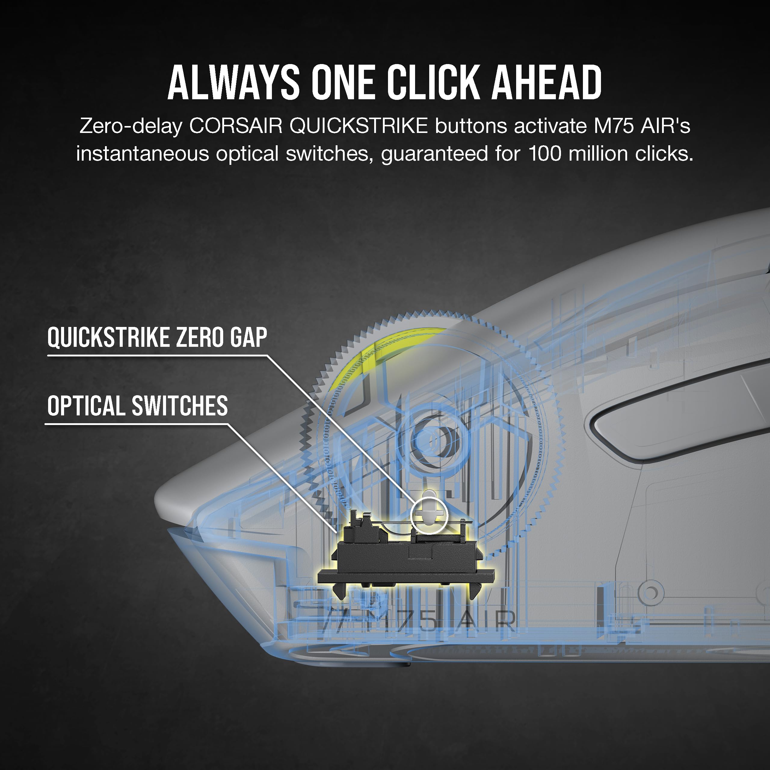 Foto 6 pulgar | Ratón Para Juegos Corsair M75 Air Inalámbrico Ultraligero De 26.000 Dpi - Venta Internacional.