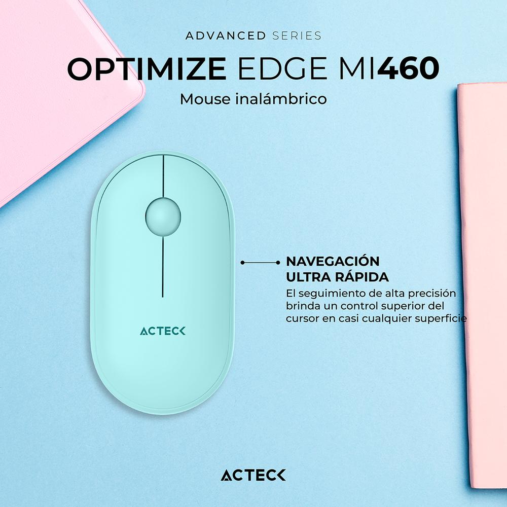 Foto 3 | Mouse Acteck Optimize EDGE MI460 Ultra Delgado 1600dpi 2 Botones Inalámbrico USB 2.4 Ghz Tiffany AC-939904