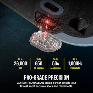 Foto 3 | Ratón para Juegos Corsair M75 Inalámbrico RGB Ligero de 26.000 DPI - Venta Internacional