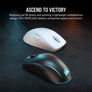 Foto 2 | Ratón Para Juegos Corsair M75 Inalámbrico Rgb 26,000 Dpi Blanco - Venta Internacional.