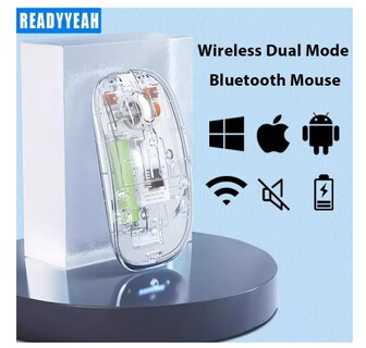 Foto 2 | Mouse Inalámbrico Bluetooth Transparente Recargable Gamer Wünd