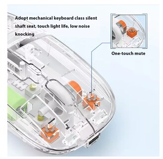 Foto 3 | Mouse Inalámbrico Bluetooth Transparente Recargable Gamer Wünd