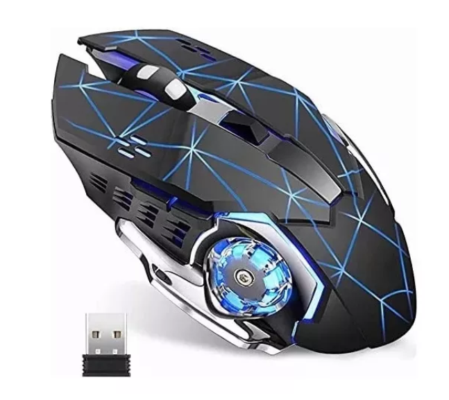 Mouse Gamer Inalámbrico Y Recargable Con Luz 7 Rgb Wünd