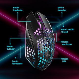 Foto 5 | Mouse Inalámbrico Silencioso Rgb Recargable 7 Botones Usb C