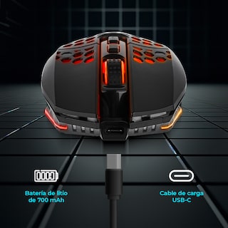 Foto 7 | Mouse Inalámbrico Silencioso Rgb Recargable 7 Botones Usb C