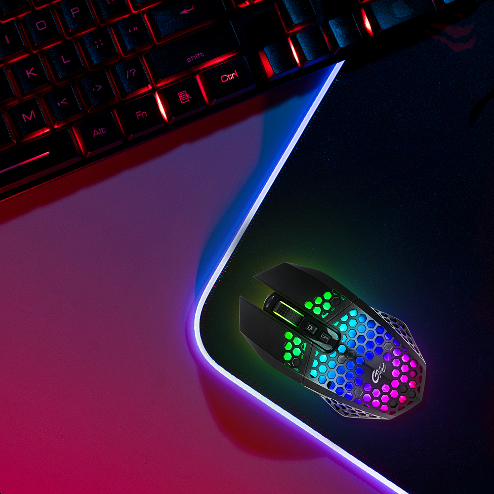 Foto 8 | Mouse Inalámbrico Silencioso Rgb Recargable 7 Botones Usb C