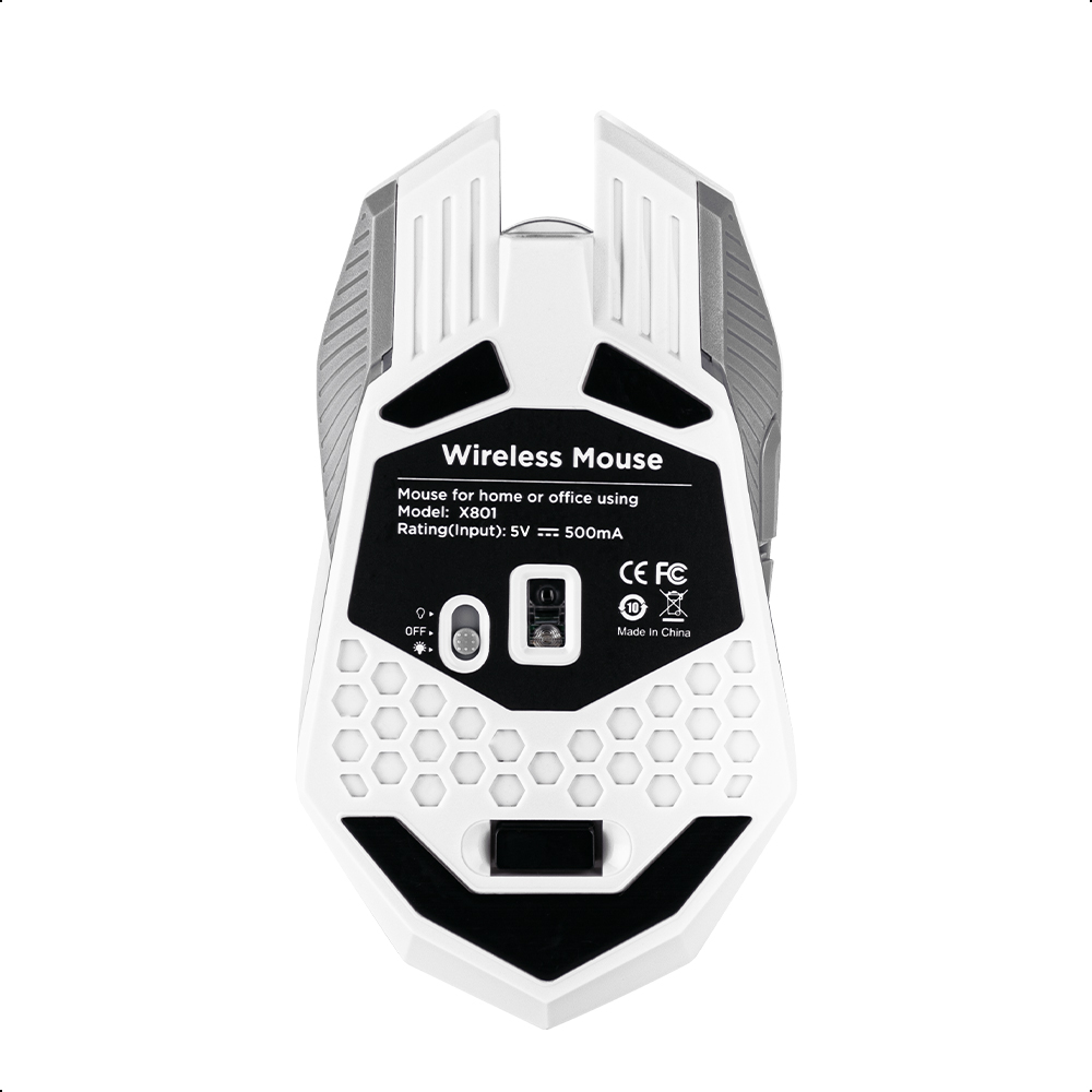 Foto 4 pulgar | Mouse Silencioso Inalám Rgb Recargable 7 Botones Usb Neg