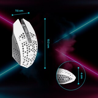 Foto 4 | Mouse Silencioso Inalám Rgb Recargable 7 Botones Usb Neg