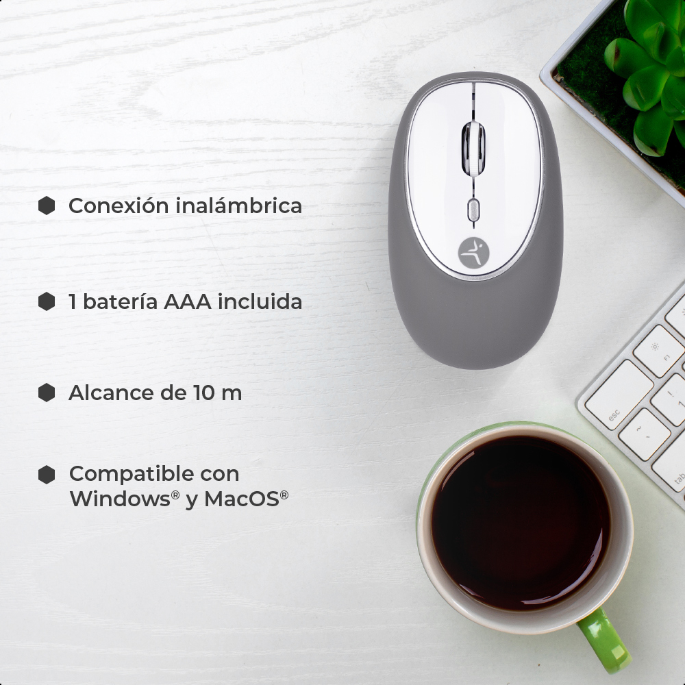 Foto 7 pulgar | Mouse Inalámbrico Techzone Ergonómico Alta Precisión 1200dpi