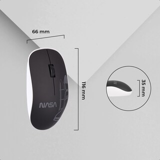 Foto 6 | Mouse Inalámbrico Navigator One Nasa Blanco Y Negro
