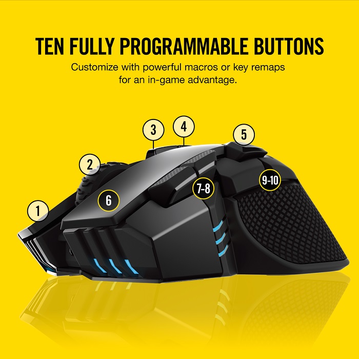 Foto 5 | Mouse Corsair Ironclaw Rgb Wireless Inalámbrico Óptico Usb Gaming Ch-9317011-na