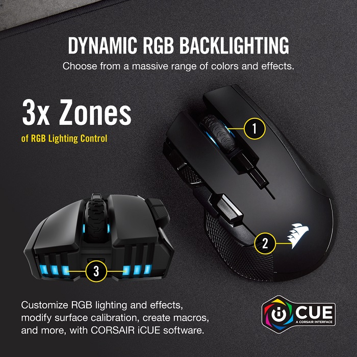 Foto 6 | Mouse Corsair Ironclaw Rgb Wireless Inalámbrico Óptico Usb Gaming Ch-9317011-na