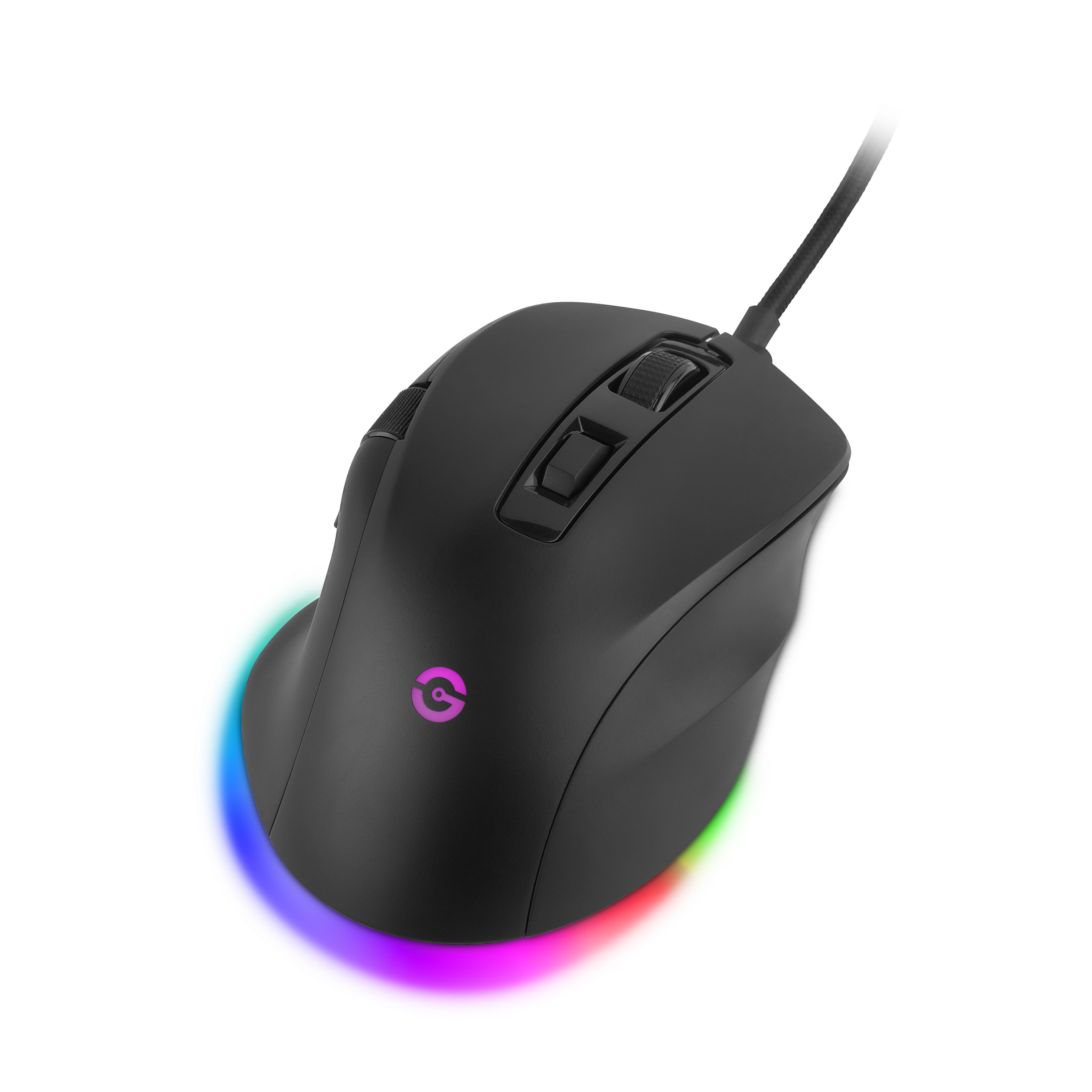 Foto 3 pulgar | Mouse Getttech Inalámbrico 7 Botones Doble Rueda RGB Conexión 2.4g Bluetooth y USB DPI Ajustable