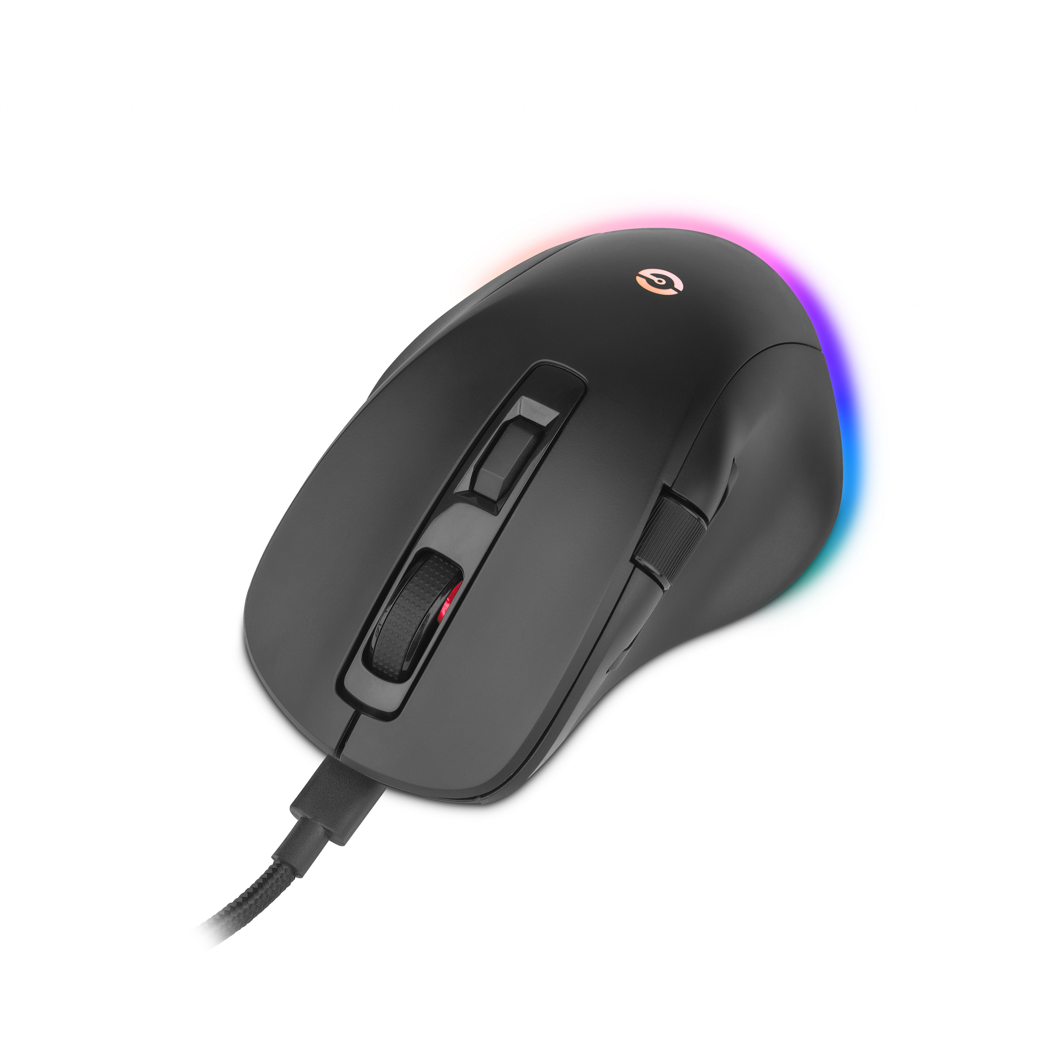 Foto 5 pulgar | Mouse Getttech Inalámbrico 7 Botones Doble Rueda RGB Conexión 2.4g Bluetooth y USB DPI Ajustable