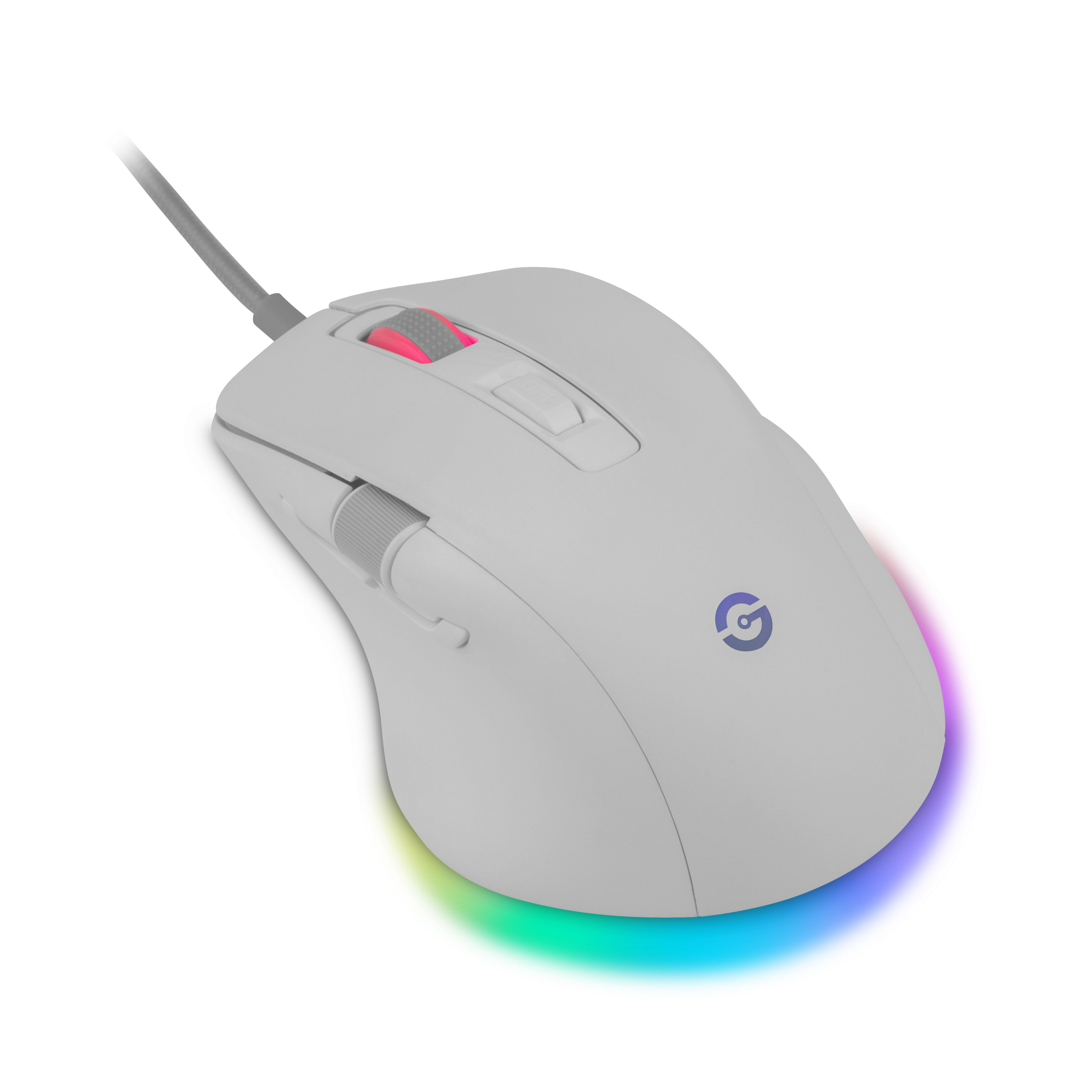 Foto 4 pulgar | Mouse Getttech Inalámbrico 7 Botones Doble Rueda RGB Conexión 2.4g Bluetooth y USB DPIAjustable