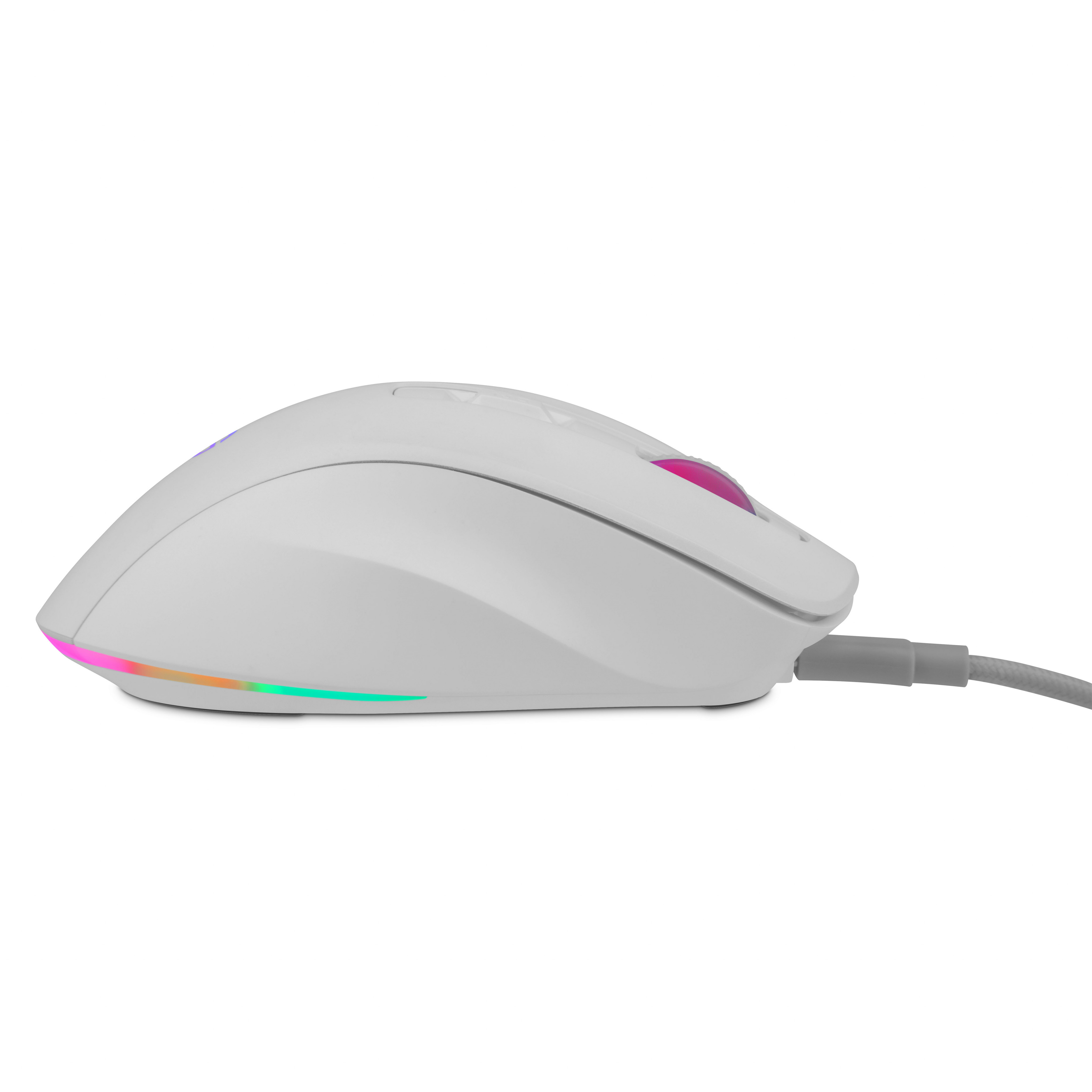 Foto 8 pulgar | Mouse Getttech Inalámbrico 7 Botones Doble Rueda RGB Conexión 2.4g Bluetooth y USB DPIAjustable