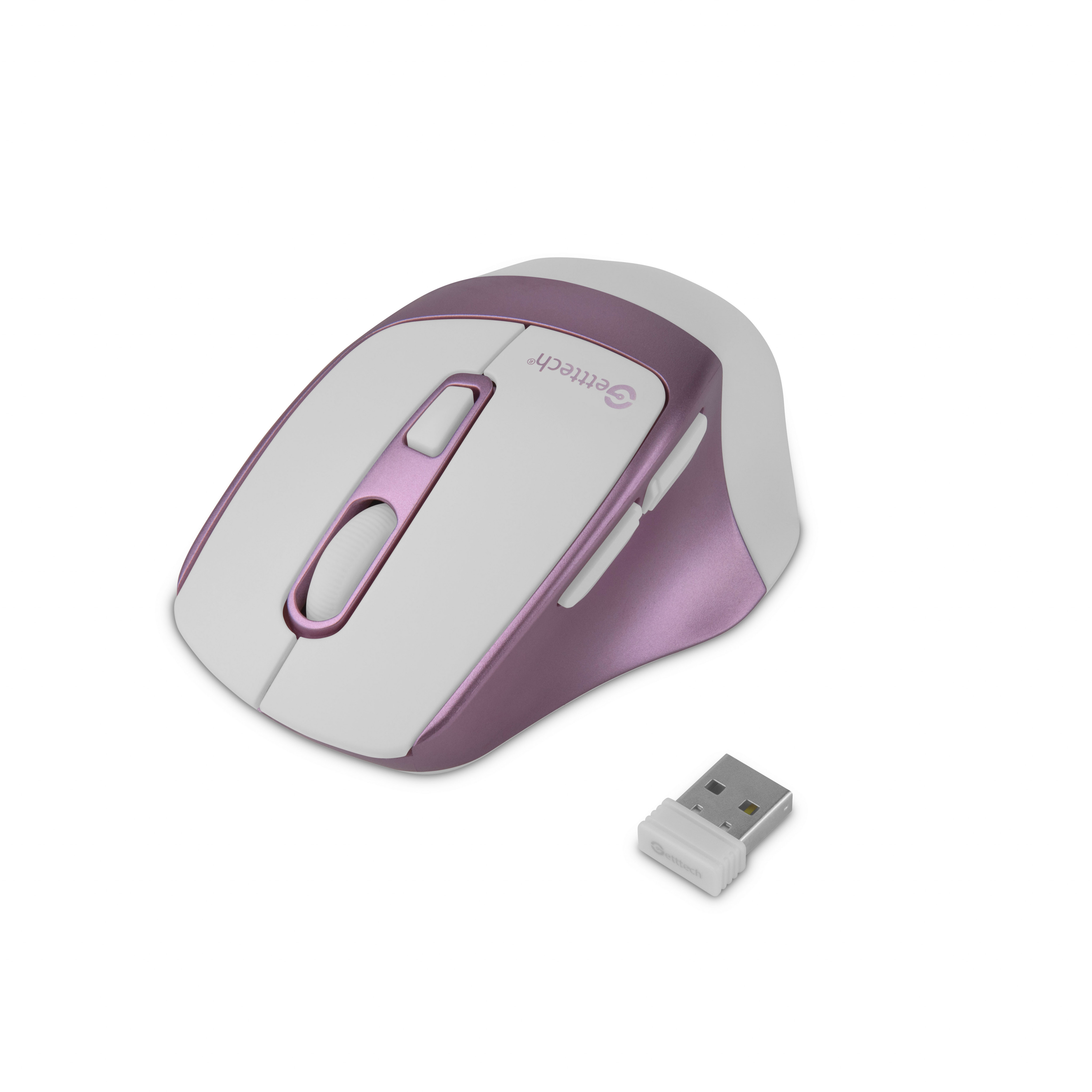 Foto 4 pulgar | Mouse Getttech Inalámbrico Conexión 2.4g Bluetooth y USB 6 Botones DPI Ajustables