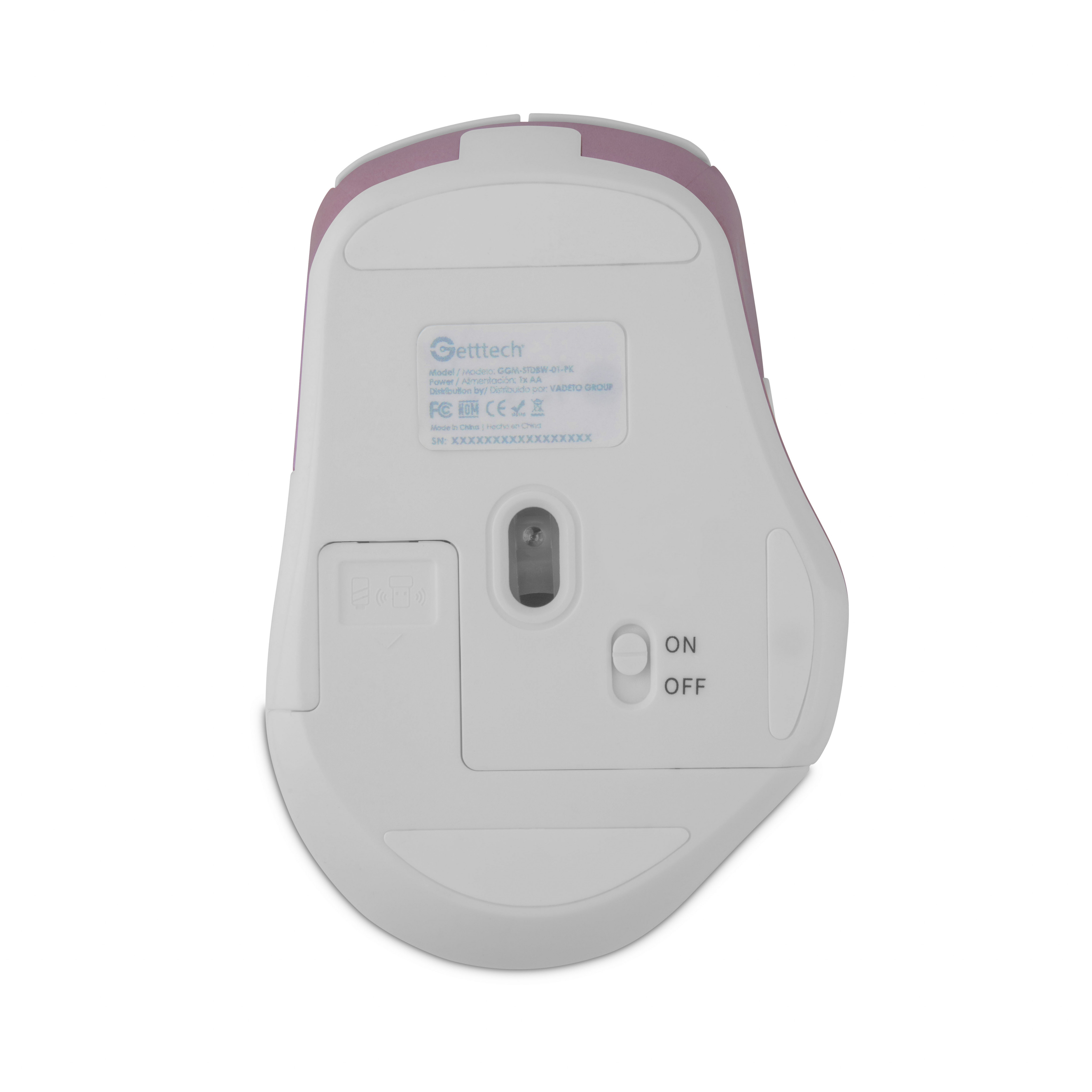 Foto 5 pulgar | Mouse Getttech Inalámbrico Conexión 2.4g Bluetooth y USB 6 Botones DPI Ajustables