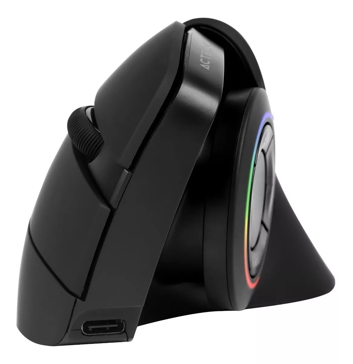 Foto 1 | Mouse Vertical Acteck Mi690 Inalámbrico 2.4 Ghz Rgb Recargable Negro