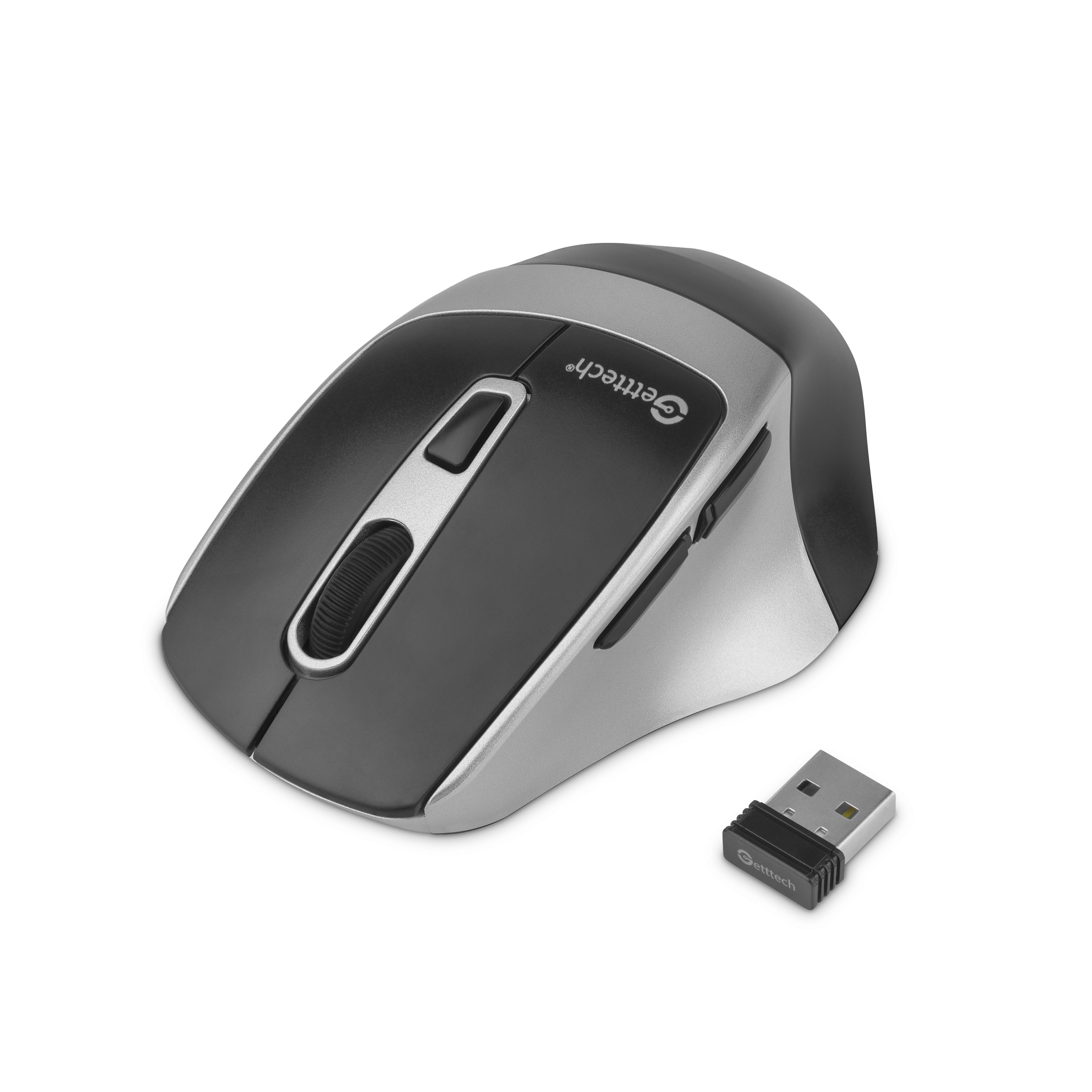 Foto 4 pulgar | Mouse Getttech Ggm-stdbw-01-sl Inalambrico Conexion 2.4g, Bluetooth Y Usb 6 Botones Dpi Ajustables (800-1200-1600)